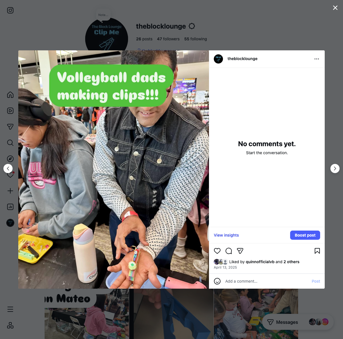 Kids making clips at tournament